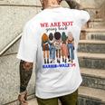 We Don't Go Back Harris Walz 24 Kamala Harris Tim Waltz T-Shirt mit Rückendruck Geschenke für Ihn