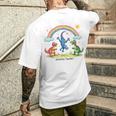 Ehrenlos Saufen X Excessiver Alkoholkonsum Dino Drawing T-Shirt mit Rückendruck Geschenke für Ihn