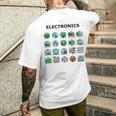 Elettronica Tecnico Tecnologia Icone Computer Circuito T-shirt da uomo con stampa posteriore Regalos para él
