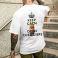 Ersa Keep Calm And Drink Cuba Libre Cocktail T-shirt da uomo con stampa posteriore Regalos para él