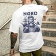 Fischer Mit Seagull Nord Sailor Captain T-Shirt mit Rückendruck Geschenke für Ihn