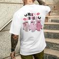Mean Ghouls On October We Wear Pink Breast Cancer Men's T-shirt Back Print Gifts for Him