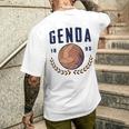 Genoa Old Style Leather Football Ballintage Genoa Calcio T-shirt da uomo con stampa posteriore Regalos para él