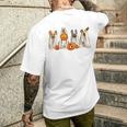 Ghost Dogs Spooky Season Dog Dressed As Ghost Halloween Men's T-shirt Back Print Gifts for Him