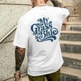 My Grass Is Blueintage Bluegrass Hand Lettering Retro T-Shirt mit Rückendruck Geschenke für Ihn