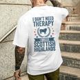 Hai Bisogno Di Terapia Allevatore Di Mucche Allevatore Di Bestiame Scozzese Delle Highland T-shirt da uomo con stampa posteriore Regalos para él