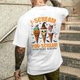 Halloween Ice Cream I-Scream You-Scream Everybody Scream Men's T-shirt Back Print Gifts for Him