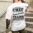 Ich Bin Stolzer Chef Eines Unheuer Fantastische Teams Job T-Shirt mit Rückendruck Geschenke für Ihn