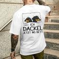 Ich Dackel Jetzt Ins Bett Dachshund Dog Sleeping Dog T-Shirt mit Rückendruck Geschenke für Ihn