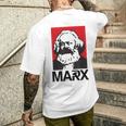 Karl Marx Martello E Falce Comunista T-shirt da uomo con stampa posteriore Regalos para él