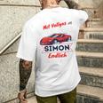 Kinder Endlich Schulkind Simon Personalised First Day Of School 2024 T-Shirt mit Rückendruck Geschenke für Ihn