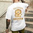 Kinder Ich Werde Großer Bruder 2025 Big Lion Brother Baby T-Shirt mit Rückendruck Geschenke für Ihn