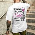 Komm Mach Den Sekt Auf Halt Doch Sonst Keiner Aus Komm Mach Den Sekt S T-Shirt mit Rückendruck Geschenke für Ihn