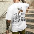 Lass Mich Durch Ich Muss Nach Sweden Blue T-Shirt mit Rückendruck Geschenke für Ihn