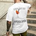 Leben Auf Der Aperolspur Life T-Shirt mit Rückendruck Geschenke für Ihn