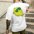 Lemon Summer Fruit Sunglasses On Lemon T-Shirt mit Rückendruck Geschenke für Ihn