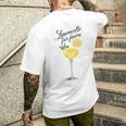 Limoncello Per Favore Italy Italian Lemon Gray T-Shirt mit Rückendruck Geschenke für Ihn