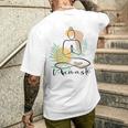 A Line Yoga Life Energy Chakra Meditation Namaste S T-Shirt mit Rückendruck Geschenke für Ihn