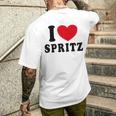 I Love Spritz Ich Liebe Spritz Cuore Trendig Classic Cool T-shirt da uomo con stampa posteriore Regalos para él