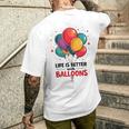 Lustiger Looner Mit Aufschrift „I Love Balloons“ Für Ballonliebhaber T-Shirt mit Rückendruck Geschenke für Ihn