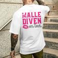 Malle Diven On Tour Slogan T-Shirt mit Rückendruck Geschenke für Ihn