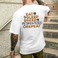 Mangiare Dormire Razza Mucca Ripetizione Allevatore Bovini Piemontesi T-shirt da uomo con stampa posteriore Regalos para él