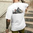 Matterhorn Bekleibung Gray T-Shirt mit Rückendruck Geschenke für Ihn