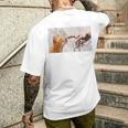 Michelangelo The Creation Of The Cat X Gatto Amante Dei Gatti T-shirt da uomo con stampa posteriore Regalos para él
