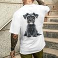 Miniature Schnauzer Dog Motif Pet Miniature Schnauzer T-Shirt mit Rückendruck Geschenke für Ihn