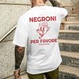 Ni Per Favore Cocktail Back Print Italiano Original T-Shirt mit Rückendruck Geschenke für Ihn