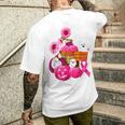 In October We Wear Pink Ghosts & Pumpkins For Breast Cancer Men's T-shirt Back Print Gifts for Him
