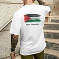 Palestina Palestina Bandiera Nazionale Acquerello T-shirt da uomo con stampa posteriore Regalos para él