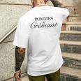 Pommes & Crémant X Livelife Love Champagne Fries Love Fun T-Shirt mit Rückendruck Geschenke für Ihn