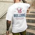 Retro Styleintage English Bulldog T-Shirt mit Rückendruck Geschenke für Ihn