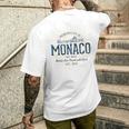 Retro Styleintage Monaco T-Shirt mit Rückendruck Geschenke für Ihn