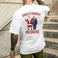 Santa's Favorite President Christmas Trump Xmas Pajama Men's T-shirt Back Print Gifts for Him
