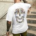 Scary Skull Bunny Rabbit Horror Halloween Men's T-shirt Back Print Gifts for Him