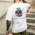 Schlafi Schlafi Sad Hamster Meme Gray T-Shirt mit Rückendruck Geschenke für Ihn