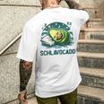 Schlavocado Avocado Pyjama Nachthemd Schlafanzug T-Shirt mit Rückendruck Geschenke für Ihn