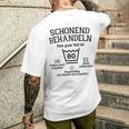 Schonend Treateln Das Gute Teil Ist 80Th Birthday T-Shirt mit Rückendruck Geschenke für Ihn