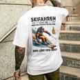 Skifahren Löst Die Meisten Meiner Probleme Bier Löst T-Shirt mit Rückendruck Geschenke für Ihn