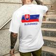 Slovak Flag Slovakia Team Fan Jersey T-Shirt mit Rückendruck Geschenke für Ihn