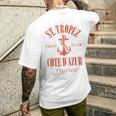 St Tropez Yacht Club Costa Azzurra Francia Destinazione Diacanza T-shirt da uomo con stampa posteriore Regalos para él