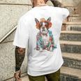 Summer Dog Boston Terrier T-Shirt mit Rückendruck Geschenke für Ihn