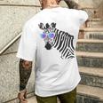 Sunglasses Zebra Hipster Zebra T-Shirt mit Rückendruck Geschenke für Ihn