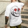 Teschio Con Rose Per Occhi T-shirt da uomo con stampa posteriore Regalos para él