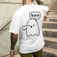 Thumbs Down Ghost Screaming Boo Disapproval Ghost Halloween Men's T-shirt Back Print Gifts for Him