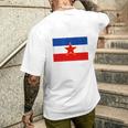 Vintage Eks Yugoslavia Yugoslavia Flag Ex T-Shirt mit Rückendruck Geschenke für Ihn