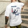 Zuhause Ist Wo Man Auch Abends Moin Sagt Meer Strand Moin T-Shirt mit Rückendruck Geschenke für Ihn