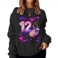 12° Compleanno Ragazza Di 12 Anni Pittura Numero 12 Women Sweatshirt